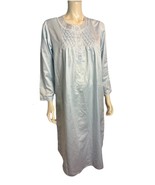 Miss Elaine Light Blue Flannel Lined Long Sleeve Scoop Neck Nightgown Si... - €32,71 EUR