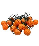 Halloween Decor Blow Mold Pumpkin Set of 20 String Lights Jack O Lantern... - $32.68