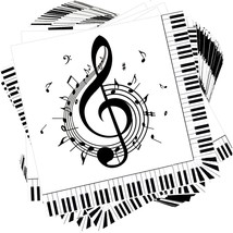 40Pcs Musical Notes Napkins Music Notes Party Supplie Disposable Music Party Nap - £11.71 GBP