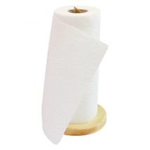 Handmade Kitchen Wooden Towel Tissue Paper Roll Holder Freestanding Rack 30cm - £9.82 GBP+