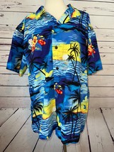 Palmwave Hawaii 2XL XXL 2X Tropical Hawaiian shirt Short Sleeve Aloha Mens - $27.69 CAD