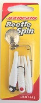 Johnson Beetle Spin BSVP 1/8 oz. White Red Dot New - $5.93