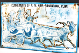 Vintage Sign Of &quot;N E Hine Birmingham Conn&quot; with Patina. Box 54 - £7.83 GBP