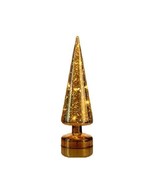 Transpac Small Glass Gold Light-Up Tree 12.5&quot; NEW - £15.97 GBP