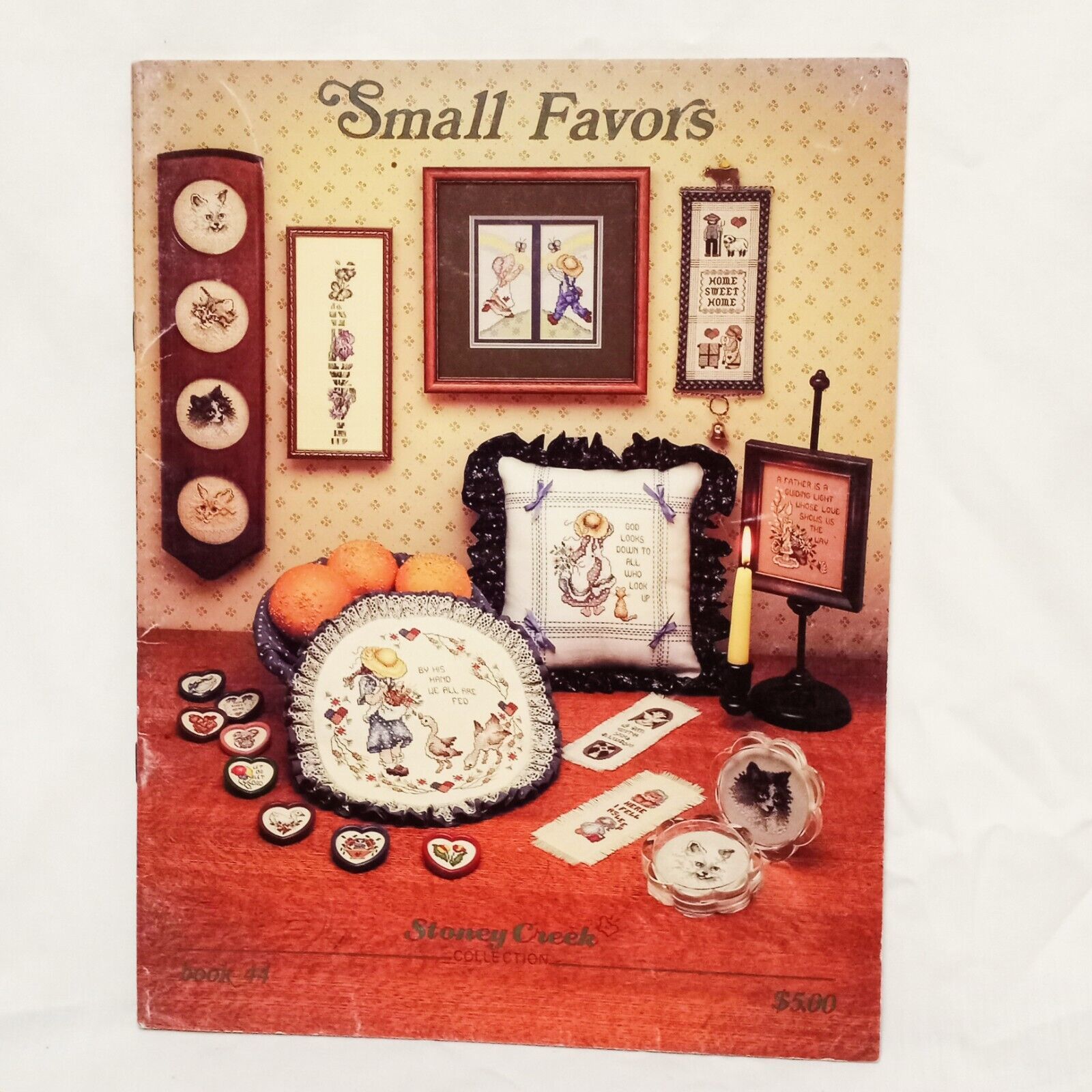 Small Favors Cross Stitch Leaflet 44 Stoney Creek 1986 Boy Girl Country Animals - £12.13 GBP