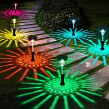 Bright Solar Pathway Lights 6 Pk Color Changing+Warm White LED Solar Lights NEW - £51.43 GBP