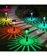 Bright Solar Pathway Lights 6 Pk Color Changing+Warm White LED Solar Lig... - £50.71 GBP