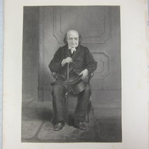 Albert Gallatin U.S. Treasury Secretary Steel Engraving Print Antique 1862 RARE - £27.52 GBP