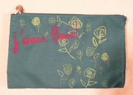 Lancôme j&#39;aime Paris! Turquoise Blue w/ Lancôme Roses Print Cosmetic Bag... - £5.16 GBP