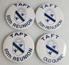 Taft School Vintage 1970s Lof of 4 Pinback Buttons Reunion &amp; Old Guard - £10.65 GBP