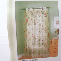 Waverly Garden Images Bryan Botanical Floral Tie-Top Sheer Drapery Panel - £45.96 GBP
