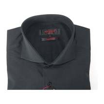 Men Shirt AXXESS Turkey Egyptian Cotton High Collar French Cuffs 224-05 Black image 5