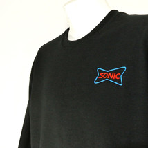 SONIC Drive In Fast Food Employee Uniform Sweatshirt Black Size M Medium NEW - £26.49 GBP