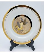 Vintage Art Of Chokin 24k Border Porcelain Flying Ducks &amp; Bamboo 6.5&quot; Pl... - £7.81 GBP