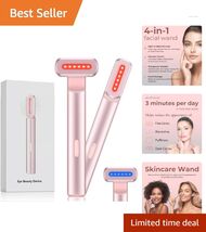 Rechargeable Microcurrent Facial Device - 4-in-1 Anti-Aging Skincare Sol... - $49.45