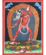 ORIGINAL HAND PAINTED VAJRAYOGINI/ YOGINI MASTERPIECE TIBETAN THANGKA PA... - $4,690.77 MXN