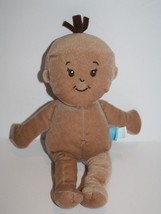 Manhattan Toy  1st Soft Toy Doll Wee Baby Stella 11&quot; Tan Skin Plush Brown Hair - £16.74 GBP