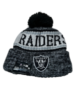 Oakland Raiders Beanie Knit NEW NWT Heavily Embroidered Las Vegas Blk Si... - $51.65 CAD