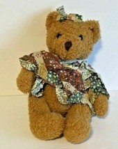 TL Toys Plush Bear 11&quot; Tall Stuffed Animal Toy Brown Curly - £7.77 GBP