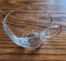 Vintage Clear Punch Cup Glass D Shape Handle Good Used Condition - £4.79 GBP