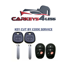 CUT BY CODE SERVICE + X2 Toyota G Chip Key + 4B Remote GQ43VT20T A+++ - $71.00