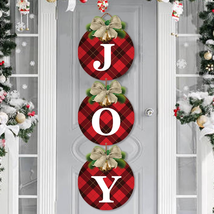 Buffalo Plaid Christmas Wreaths for Front Door - 3Pcs Rustic Christmas D... - $18.13