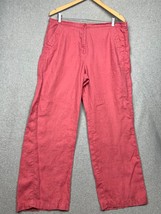 LL Bean Linen Straight Leg Pants Womens Sz 16R Beach Summer Minimalist N... - £25.54 GBP