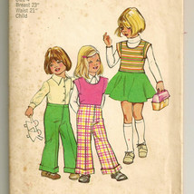 Simplicity 5818  Pullover Top, Flared Skirt, Cuffed Pants cut size 4 - $4.00