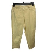 Counterparts Butter Yellow Cropped Stretch Cotton Pants Size 10 - €8,57 EUR