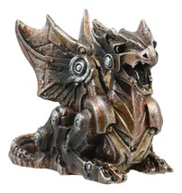 Small Photon Steampunk Cyborg Dragon Statue Mechanical Robotic Winged Beast - £13.47 GBP