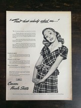 Vintage 1945 Cannon Percale Sheets Full Page Original Ad 324 - $6.92