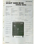 Roland SPIRIT BASS-30 50 Bass Guitar Amp Original Service Manual Schemat... - $39.59