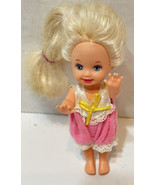 VTG 1994 Mattel Kelly Barbie Little Baby Sister Jointed Doll 4.75&quot; Blonde - £12.21 GBP