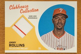 2012 Topps Heritage Clubhouse Collection Relic Jimmy Rollins CCR-JRO Phillies - $9.89