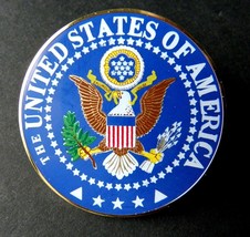 THE GREAT SEAL OF THE UNITED STATES PATRIOTIC HAT JACKET BADGE PIN 1.5 I... - $5.84