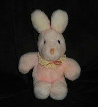 10&quot; Vintage 1985 Gund Pudgy Pink Baby Bunny Rabbit Stuffed Animal Plush Toy - $33.25