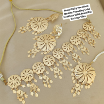 Indian Bollywood Style High Gold Plated Traditional Choker Necklace Jewelry Set - £29.30 GBP
