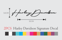 2 PCS Harley Davidson Signature Logo Vinyl Decal Sticker 13 INCH SET - £13.44 GBP+