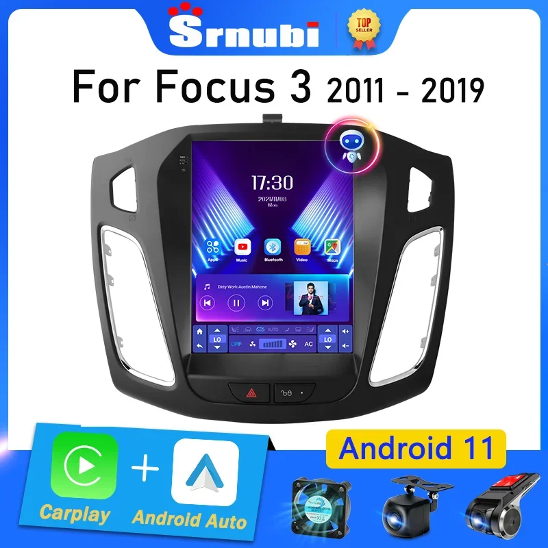Srnubi 2 Din Android 12 Car Radio for Ford Focus 3 Mk 3 2011 2012 - 2019 - £117.43 GBP+