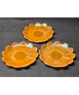 RARE Vintage FIRE KING Petal Saucers PEACH LUSTER LAUREL Dessert Plate S... - €15,83 EUR