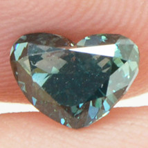 Heart Shape Diamond Fancy Blue Color Loose 0.56 Carat VVS2 Enhanced Polished - £451.63 GBP