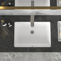 Sarlai Undermount Bathroom Sink - 20 X 14.5 Inch Rectangular Vessel Sink - $115.96