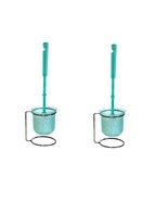 Set of 2 Elegant and Efficient Free Standing Toilet Brush Set Modern Min... - £7.61 GBP