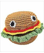 Knit Knacks Hamburger Organic Cotton Small Dog Toy - Teeth Cleaning - $14.84