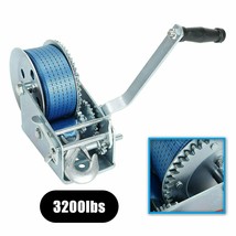 2 Gear Hand Winch Hand Crank Gear 3200lbs Winch ATV Boat Trailer Polyest... - $53.29