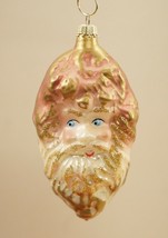 Kurt Adler Victorian Santa Christmas Ornament Pink Gold Accents 5 inch - £27.52 GBP