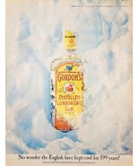 GORDON&#39;S DISTILLED LONDON DRY GIN - 199 years - 1968 Vintage Print Ad - $234.91 MXN