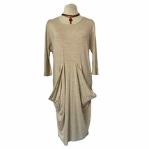 Joan Vass Draped Pocket Knit Dress Women&#39;s Size S - £35.03 GBP
