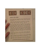 Jerry Lee Lewis Press Kit Self Titled - £21.08 GBP