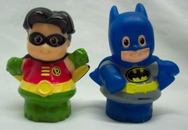Fisher-Price Little People DC Comics BATMAN &amp; ROBIN 3&quot; Plastic Toy Figures - £11.87 GBP